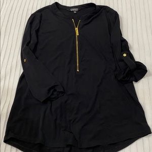 Black blouse.